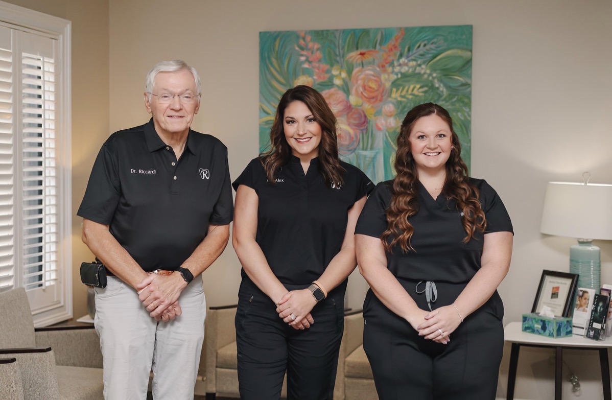 Dr. Lou Riccardi, Dr. Alex Riccardi-Turner, and Dr. Miranda Peck at Riccardi General Dentistry